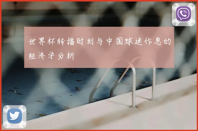 世界杯转播时刻与中国球迷作息的经济学分析